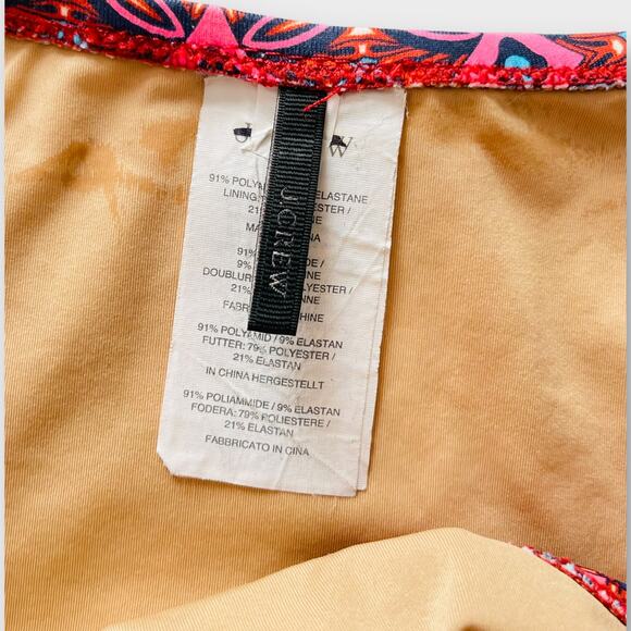 J. Crew O Ring Circle Side Cutout Waist One Piece Swimsuit Womens 4 Geo Print - Picture 9 of 12